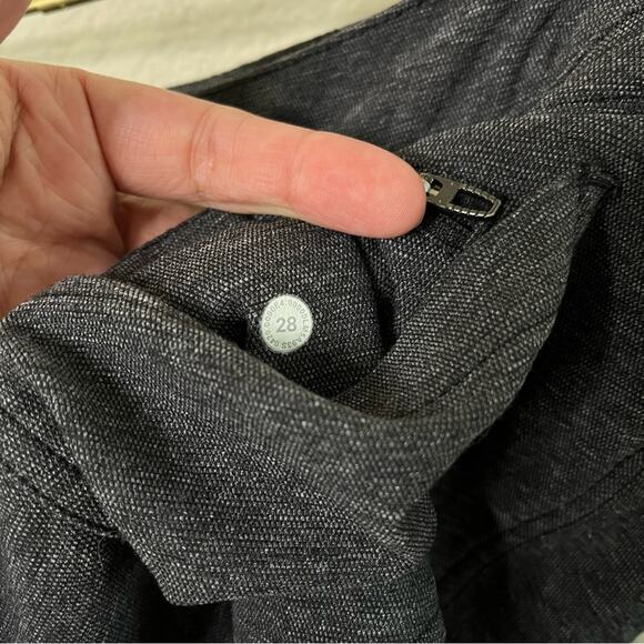 Lululemon ABC Pant Skinny *Tech Canvas Heathered Black Mens Size 28 - Picture 6 of 7